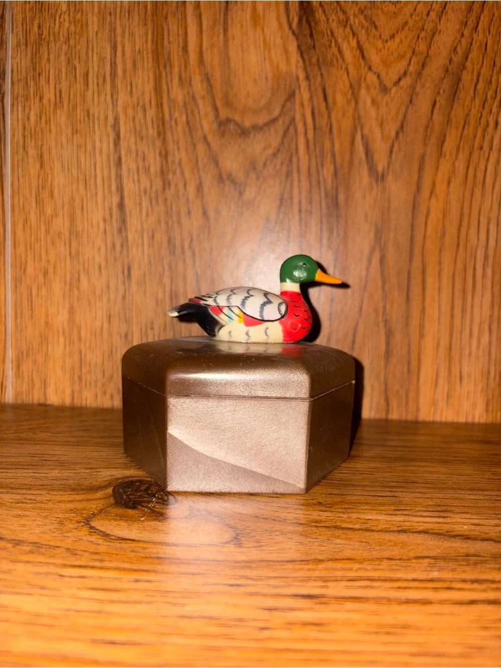Vintage duck trinket box